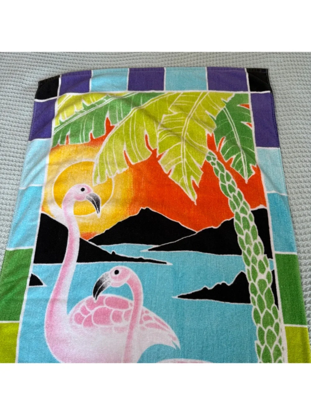 Vintage Summer Up Flamingo Beach Towel 57x29